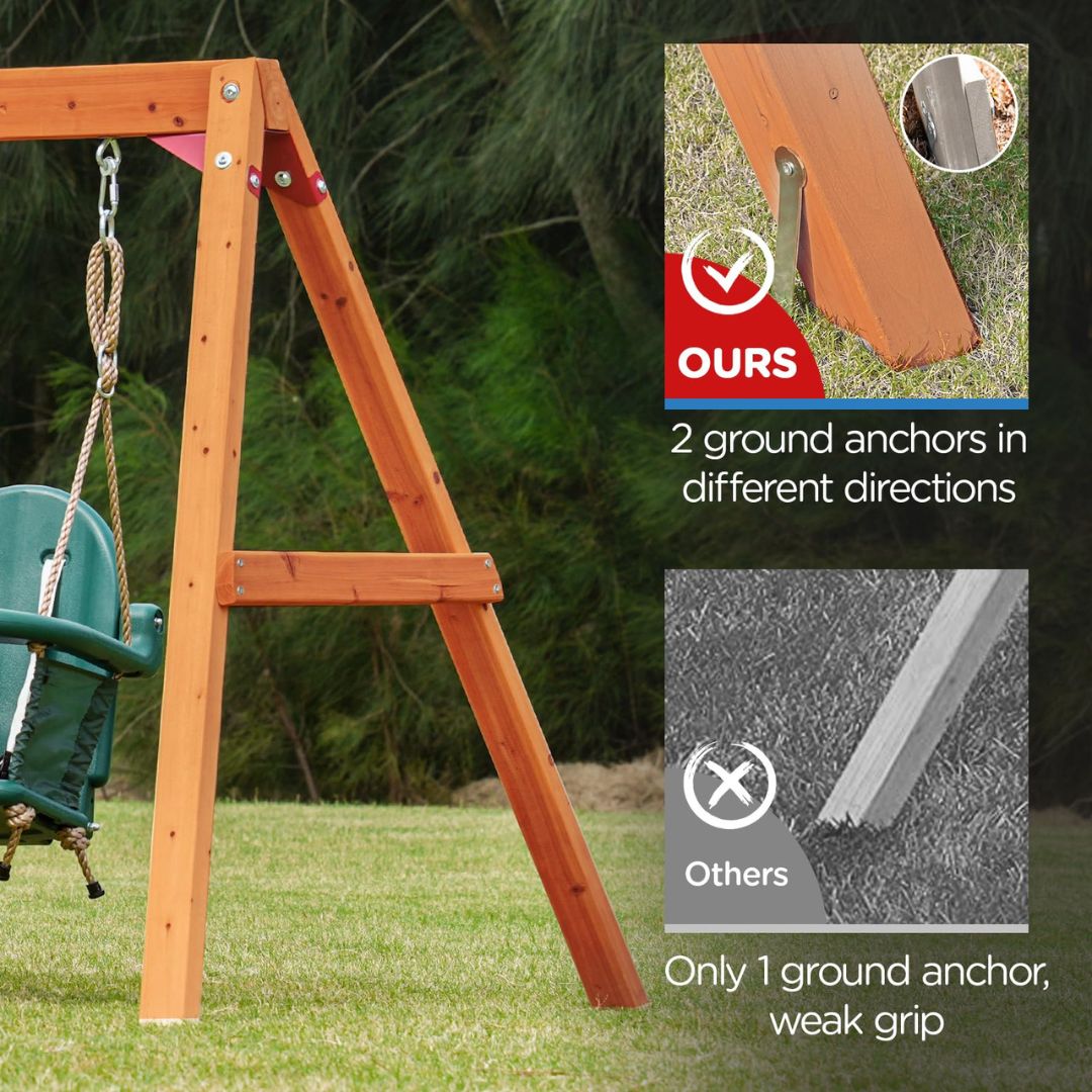 Dolphin Playground Multifunction Toddler Swing Set: Outdoor Fun for Ages 18mo to 4yrs