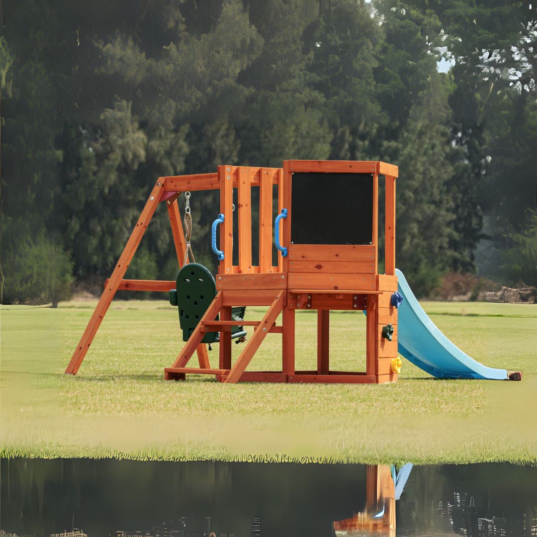 Dolphin Playground Multifunction Toddler Swing Set: Outdoor Fun for Ages 18mo to 4yrs